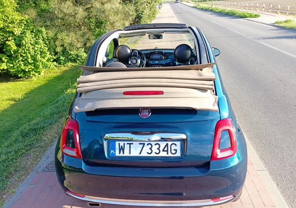 Fiat 500 cena 34900 przebieg: 97100, rok produkcji 2017 z Pleszew małe 121